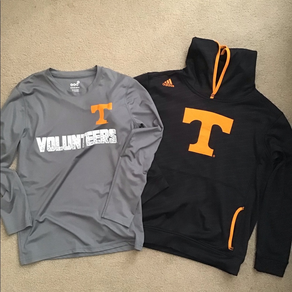University TN  BOYS sweatshirt and long sleeve dry fit shirt
